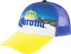 Corona Truck Hat, Mesh Adjustable Snapback Baseball Cap with Curved Brim