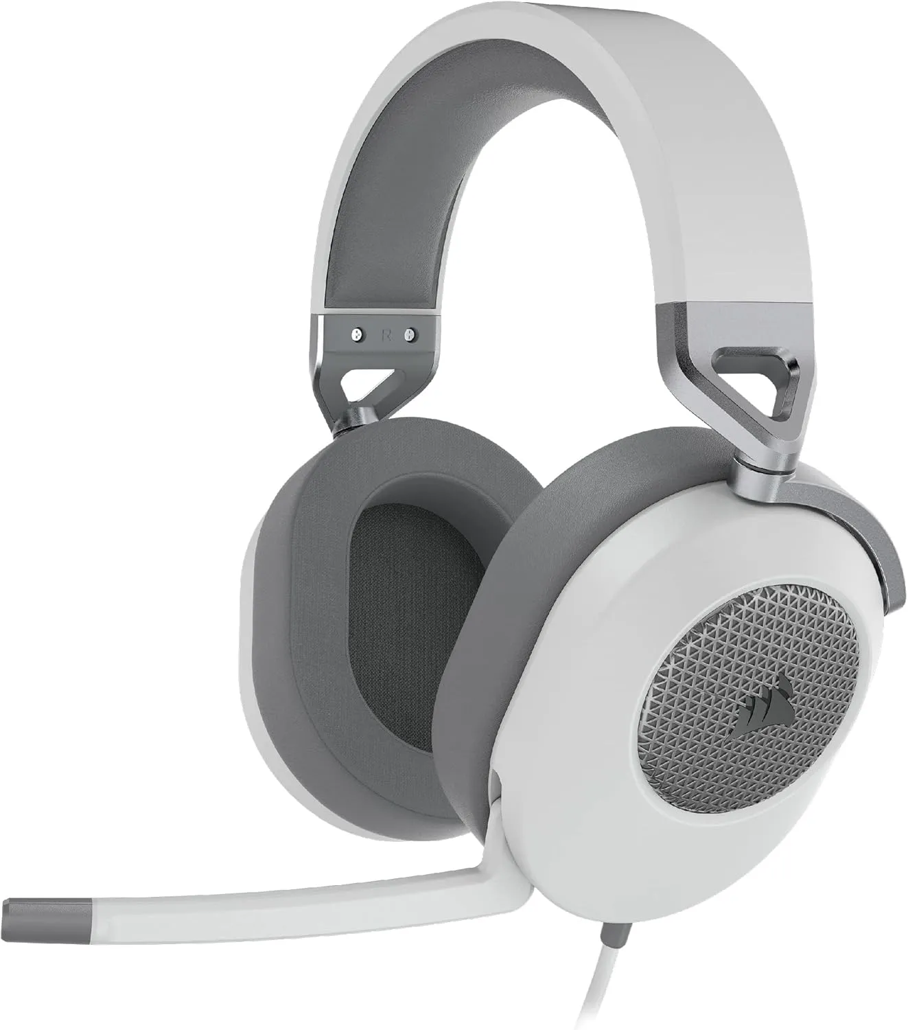CORSAIR HS65 SURROUND Multiplatform Wired Gaming Headset – Dolby Atmos – SonarWorks SoundID – iCUE Compatible – PC, Mac, PS5, PS4, Xbox, Nintendo Switch, Mobile – White