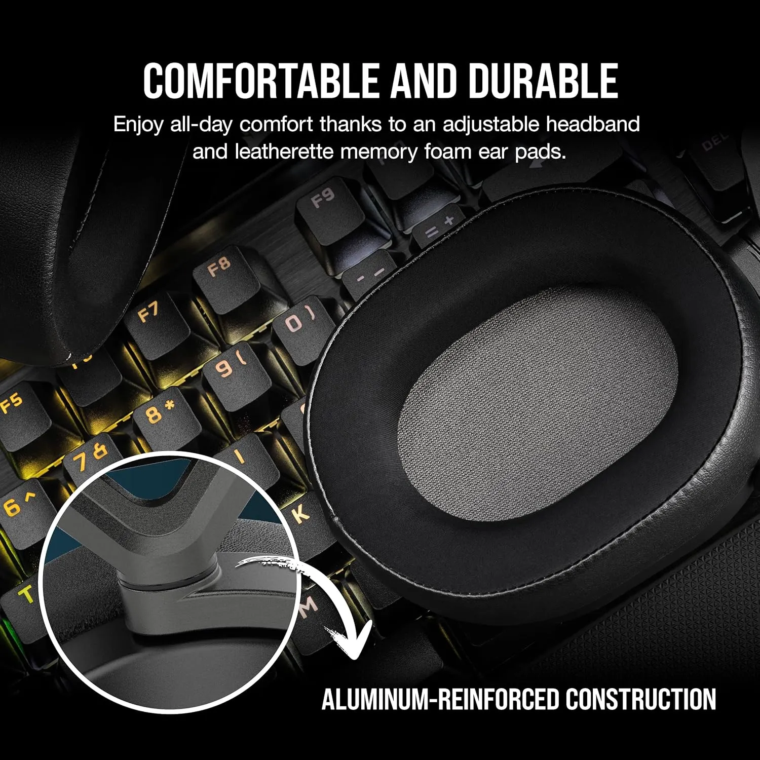 Corsair HS65 Wireless Multiplatform Gaming Headset with Bluetooth - Dolby Audio 7.1 - Omni-Directional Microphone - iCUE Compatible - PC, Mac, PS5, PS4, Mobile - Carbon