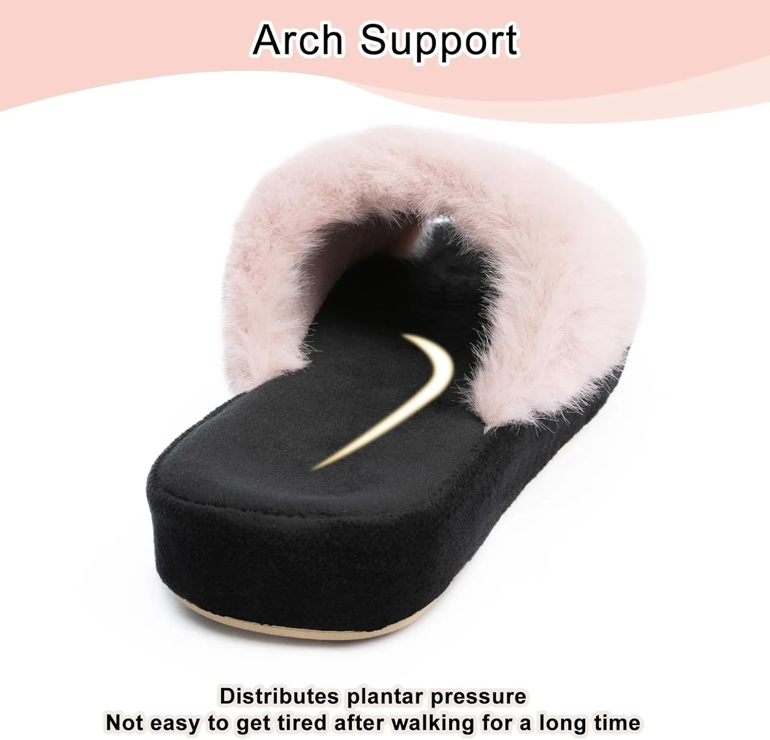 Cozy House Slippers for Women Indoor Outdoor with Memory Foam Open Toe Fuzzy Womens Slide Slippers Sandals Arch Support House Shoes