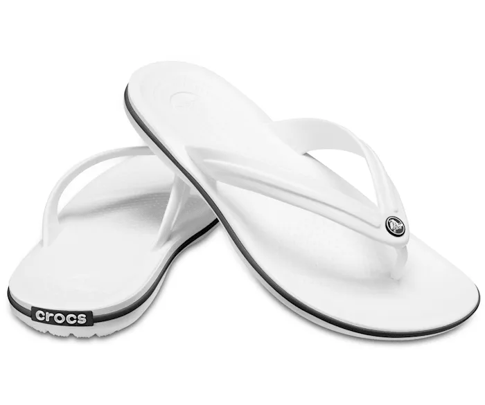 Crocs Unisex Crocband Flip Thong - White