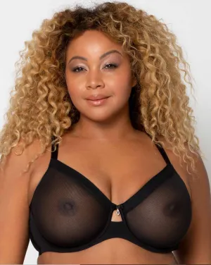 Curvy Couture Sheer Mesh Bra