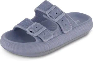 CUSHIONAIRE Women's Fame recovery cloud slide with  Comfort