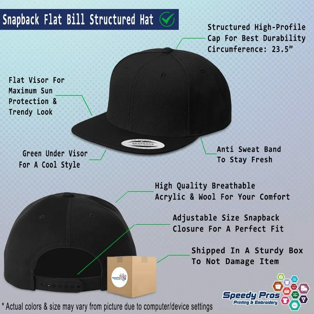 Custom Snapback Hats for Men & Women Minnesota State Map Mn Embroidery Acrylic