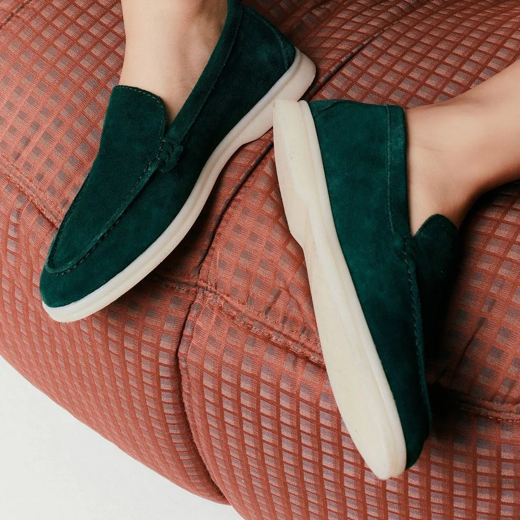 Cyrus Summer Green Suede Loafer