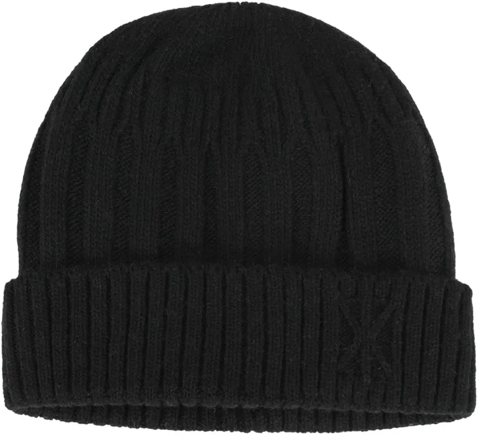 Dahlia Men's Skullies & Beanies - Wool, Knit Winter Hat, Fleece Lined,