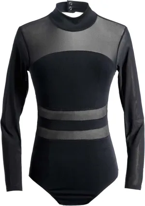 Daydance Women Ballet Leotards Turtleneck Long Sleeve Bodysuit for Dance, Gymnastics, Aerial Yoga