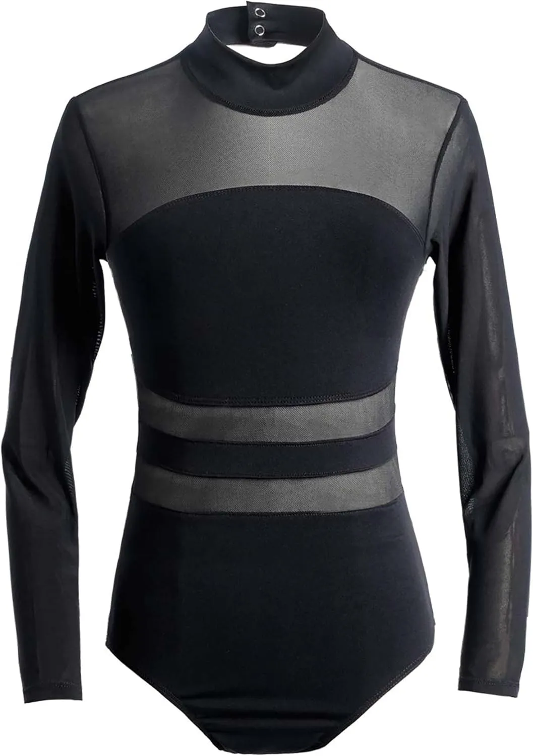 Daydance Women Ballet Leotards Turtleneck Long Sleeve Bodysuit for Dance, Gymnastics, Aerial Yoga