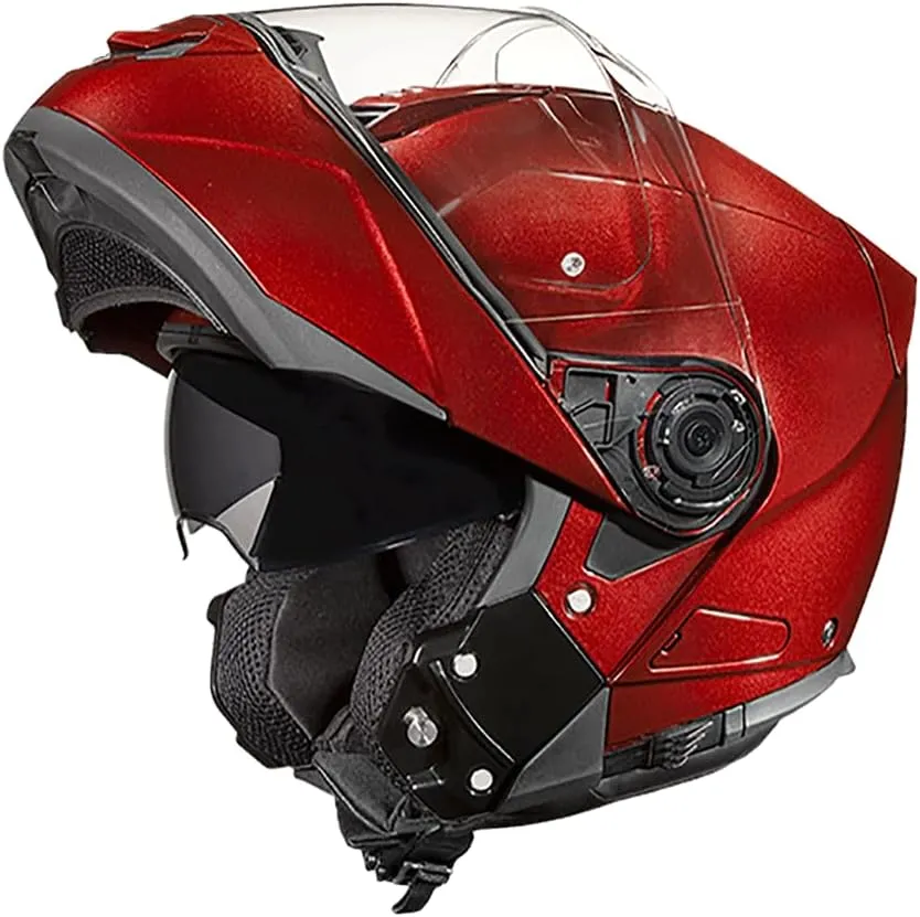 Daytona Helmets Glide Modular Motorcycle Helmet - DOT Approved Flip Up Motorcycle Helmet - Bluetooth Ready Full Face Motorcycle Helmet with Dual Visors for Men, Women & Youth