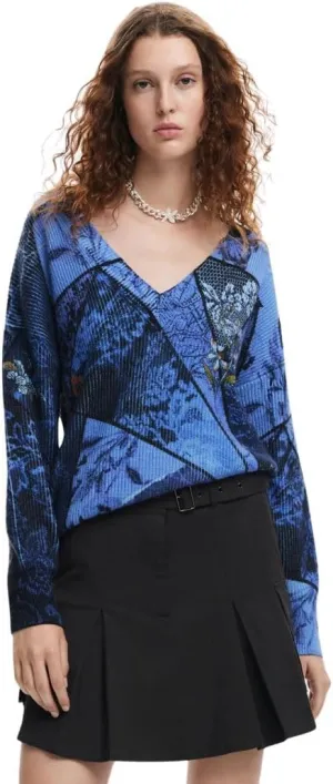 Desigual Women's Woman Flat Knit Thick Gauge Pullover