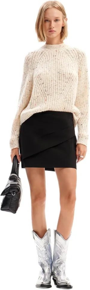 Desigual Women's Woman Flat Knit Thick Gauge Pullover