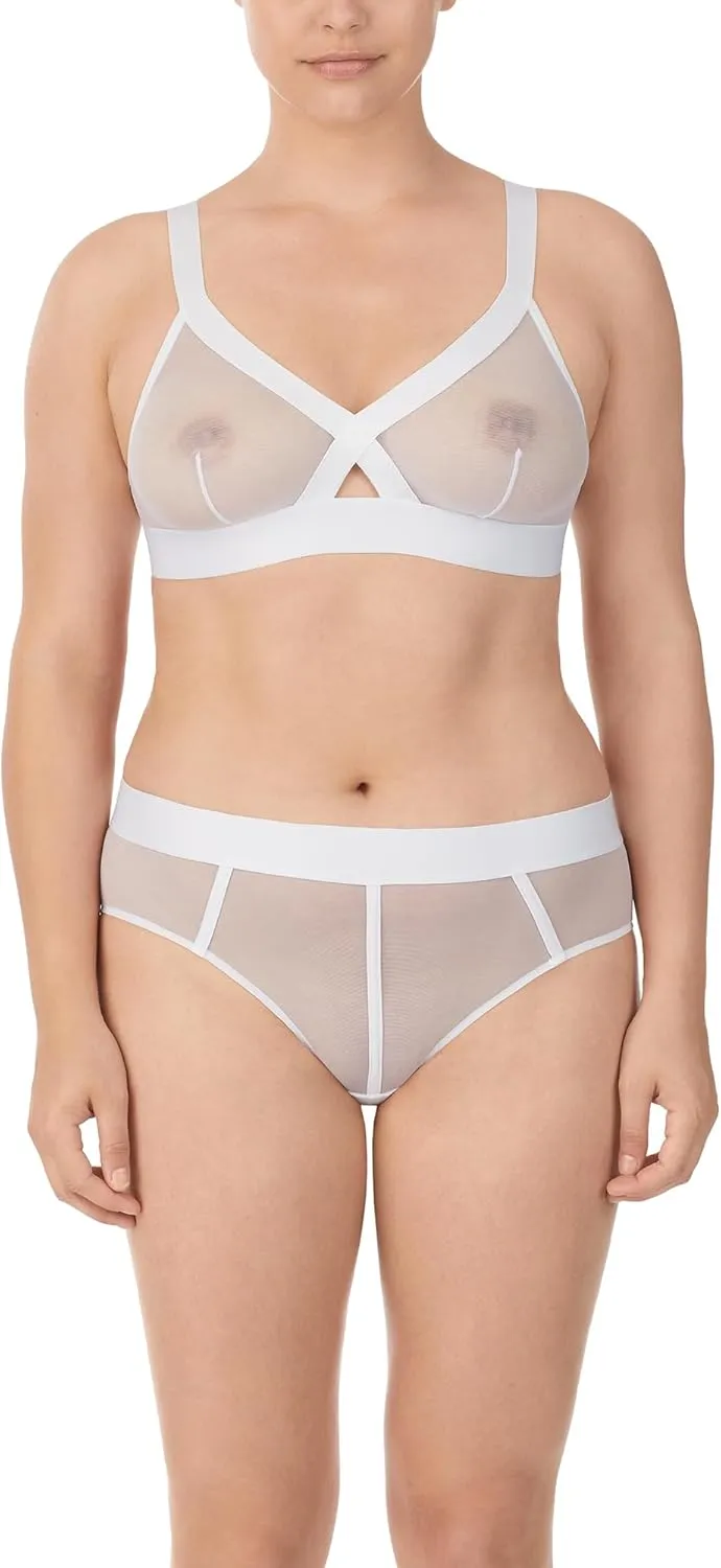 DKNY Women's Sheers Wirefree Softcup Bralette Bra
