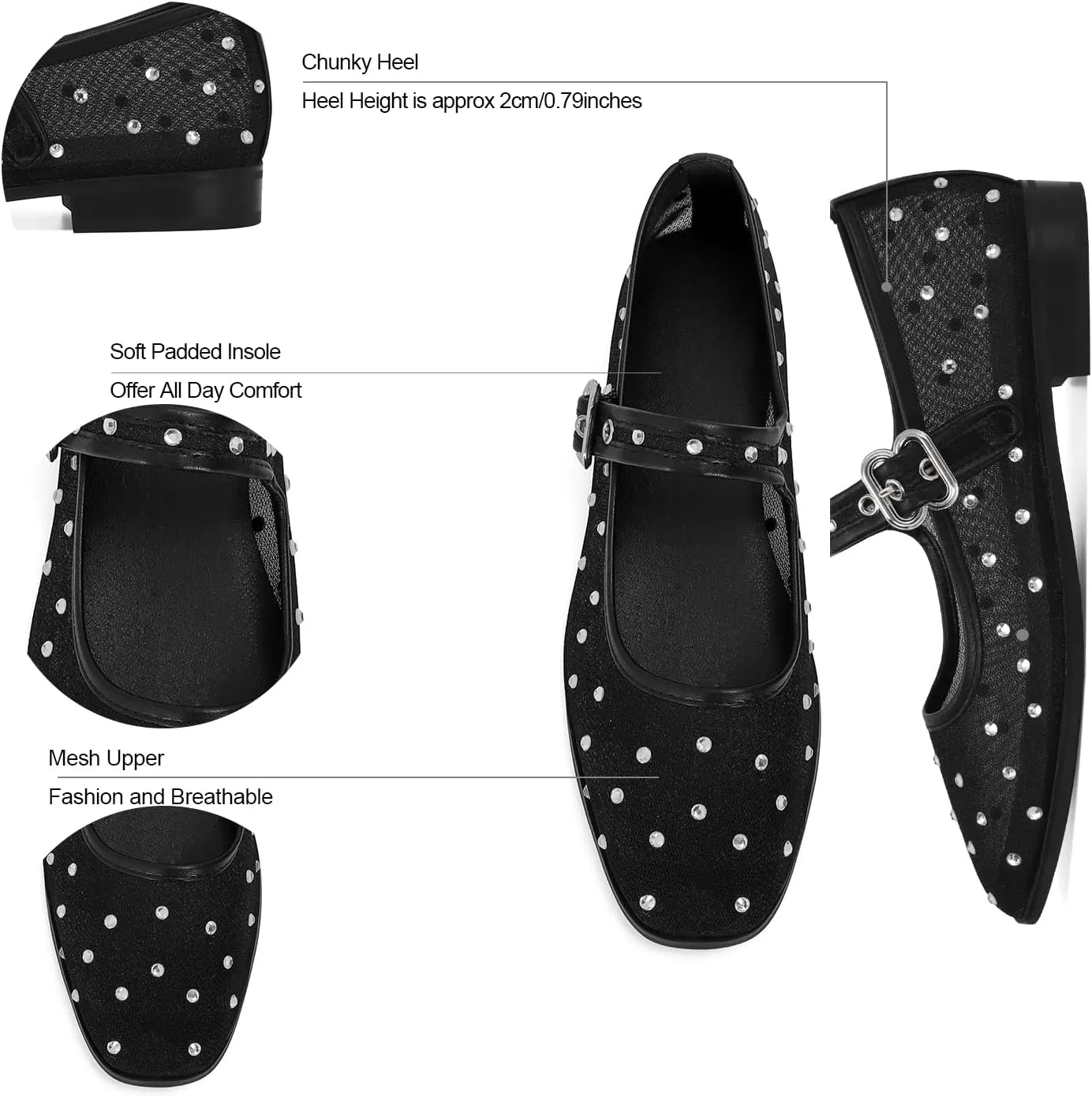 DOEYG Mesh Ballet Flats Shoes for Women Leopard Animal Print Mary Jane Flats Shoes Square Toe Dress Casual Comfortable Velvet Ballerina Shoes