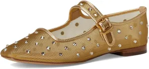DOEYG Mesh Ballet Flats Shoes for Women Leopard Animal Print Mary Jane Flats Shoes Square Toe Dress Casual Comfortable Velvet Ballerina Shoes