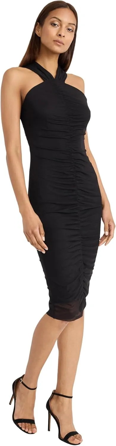 Donna Morgan Women's Ruched Front Fitted Mini Dress