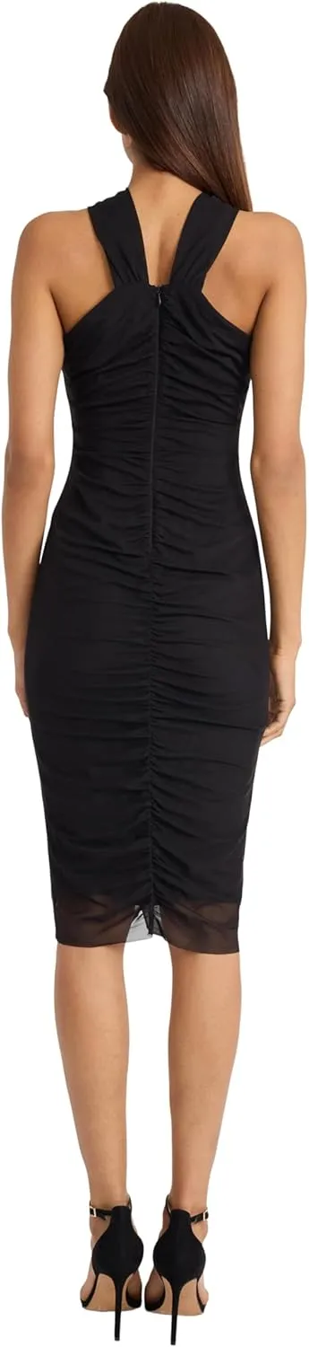 Donna Morgan Women's Ruched Front Fitted Mini Dress
