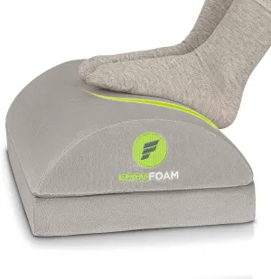 ErgoFoam Foot Rest for Under Desk at Work - Chiropractor Endorsed 2in1 Adjustable Premium Under Desk Footrest - Ergonomic Desk Foot Rest with High-Density Compression-Resistant Velvet Soft Foam (Grey)