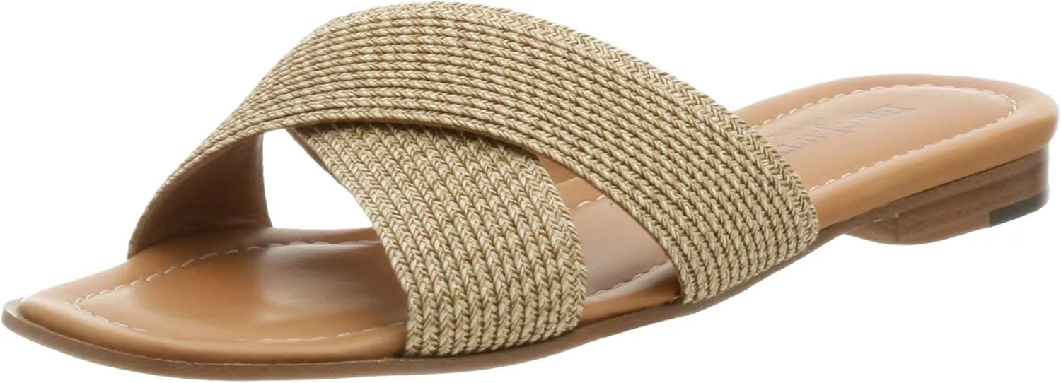 Eric Javits Women's Suvi Ballet Flat, Ecru Stretch Knit, 9 Wide