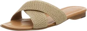 Eric Javits Women's Suvi Ballet Flat, Ecru Stretch Knit, 9 Wide