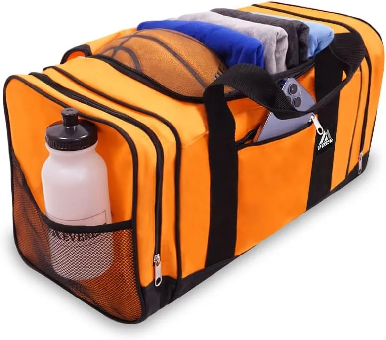 Everest Luggage Sporty Gear Bag - Large, Red/Black, Red/Black, One Size