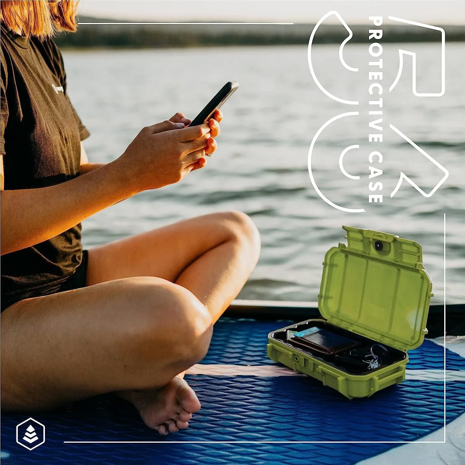 Evergreen 56 ToughBox - EDC Dry Box Protective Case USA Made for Organization of Cameras, Phones, Camping, Fishing, Hiking, Water Sports (National Park - Orange Yosemite)