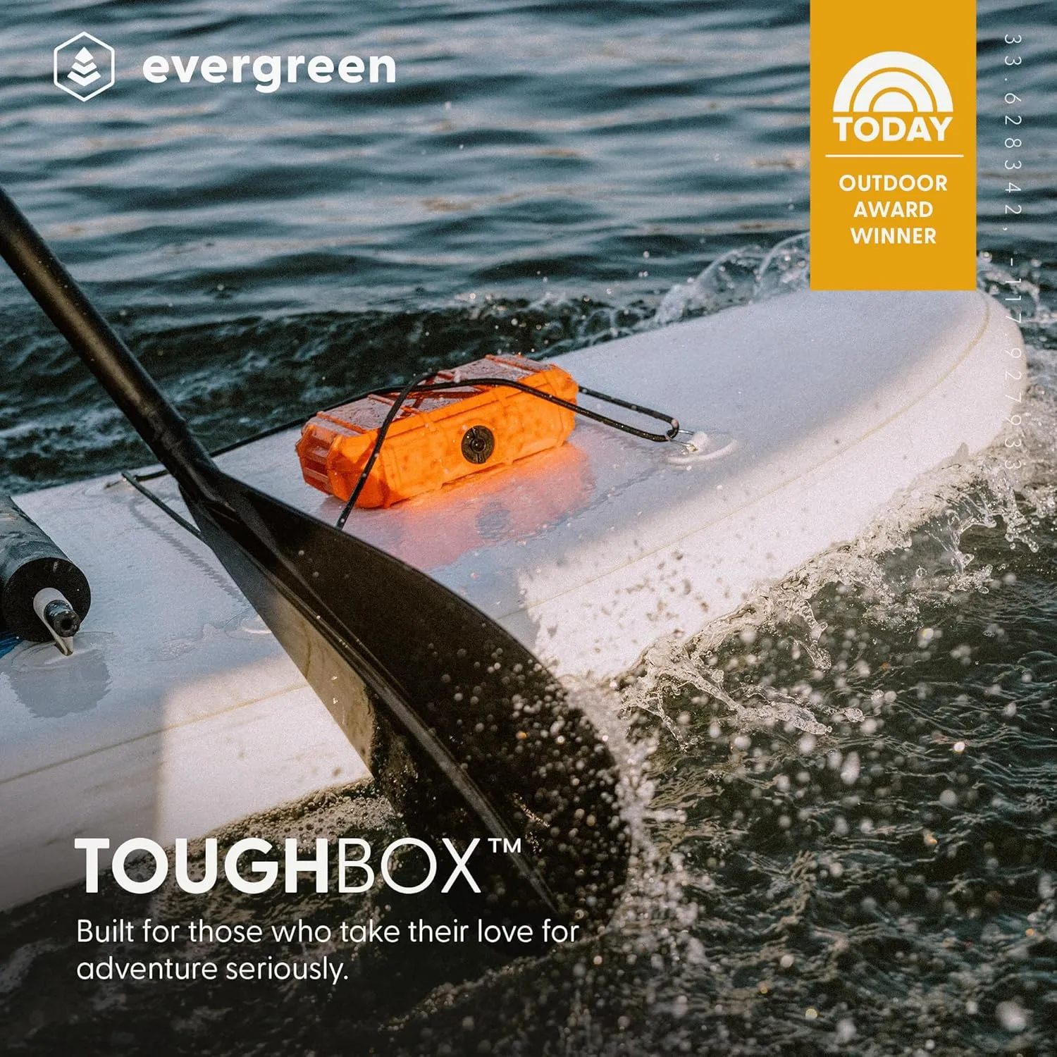 Evergreen 56 ToughBox - EDC Dry Box Protective Case USA Made for Organization of Cameras, Phones, Camping, Fishing, Hiking, Water Sports (Orange)