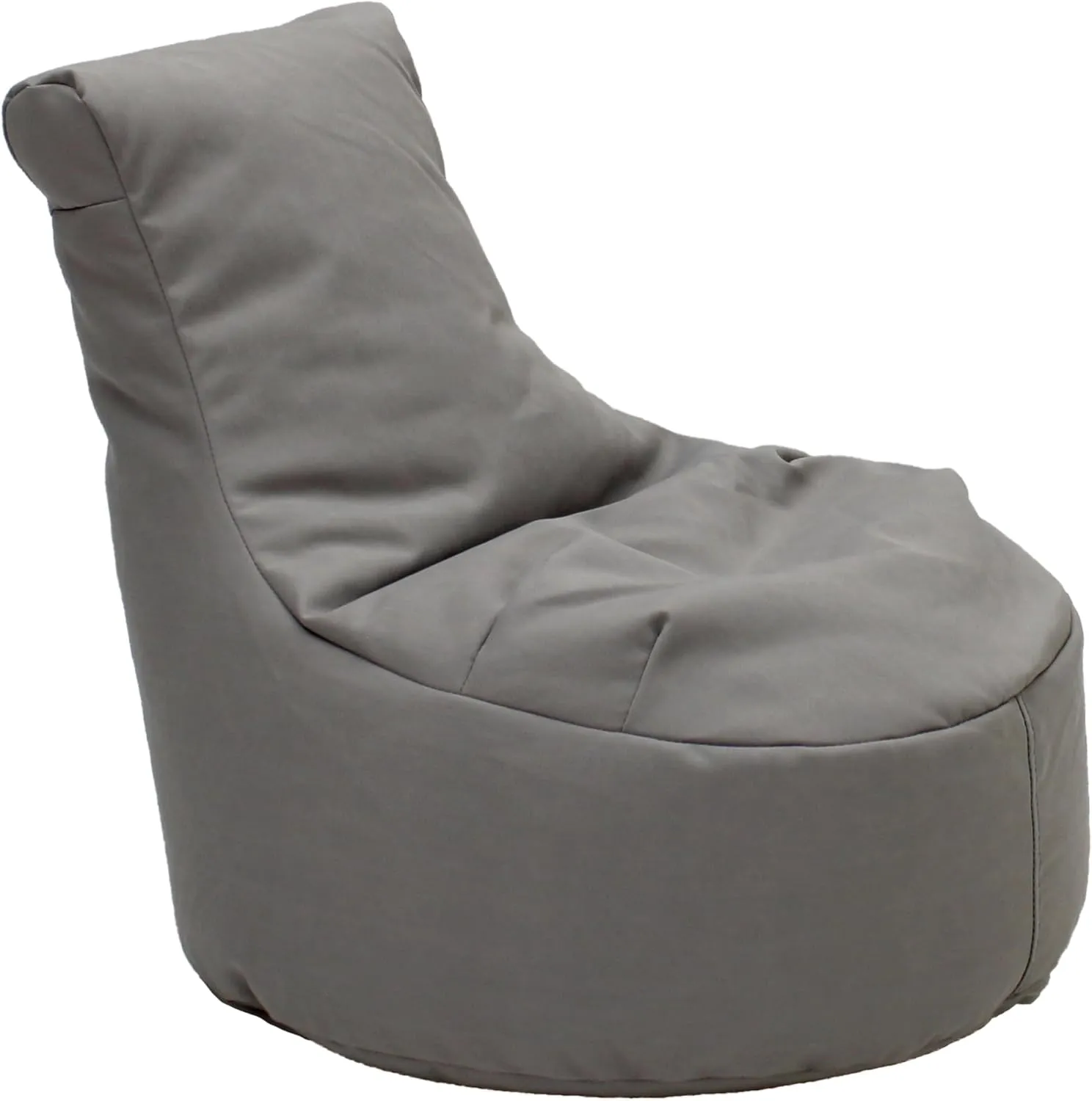 Factory Direct Partners Element Paddle Out Bean Bag Chair for Kids, Comfy Indoor Outdoor Bean-Filled Flexible Seating for Reading, Playroom, Classroom, Patio or Garage - Gray. 14031-GY, 1-Pack