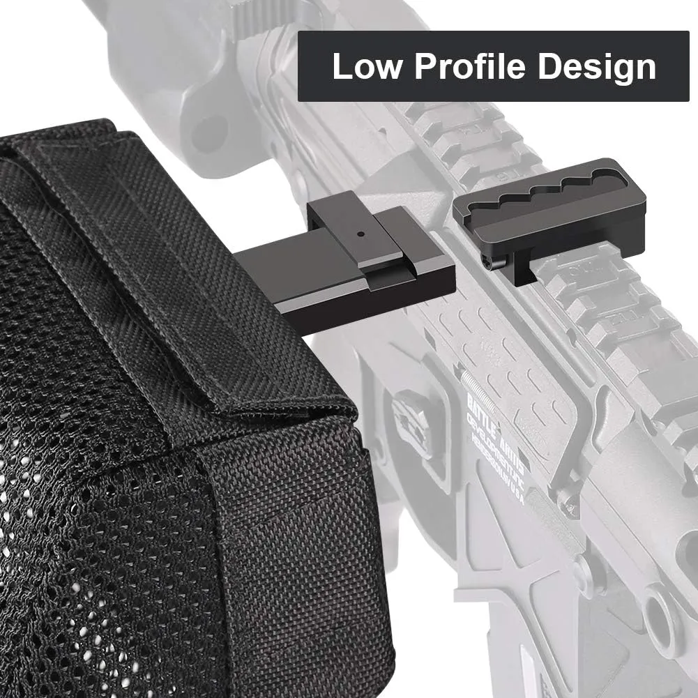 Feyachi Heat Resistant Brass Catcher for AR15 Thickened Nylon Cartridge Casing Shell Catcher Net with Quick Release Zipper, Picatinny Rail Mount - Holds 100  .223/5.56 & .308 Casings