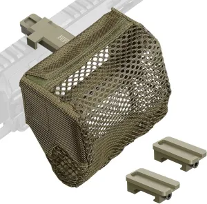 Feyachi Heat Resistant Brass Catcher for AR15 Thickened Nylon Cartridge Casing Shell Catcher Net with Quick Release Zipper, Picatinny Rail Mount - Holds 100  .223/5.56 & .308 Casings
