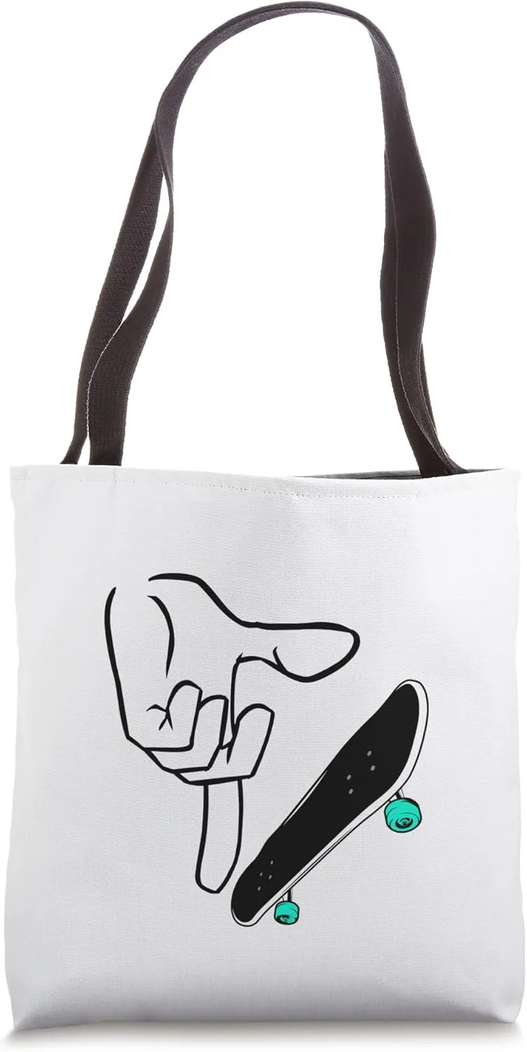 Fingerboard Flip Trick Black Tote Bag