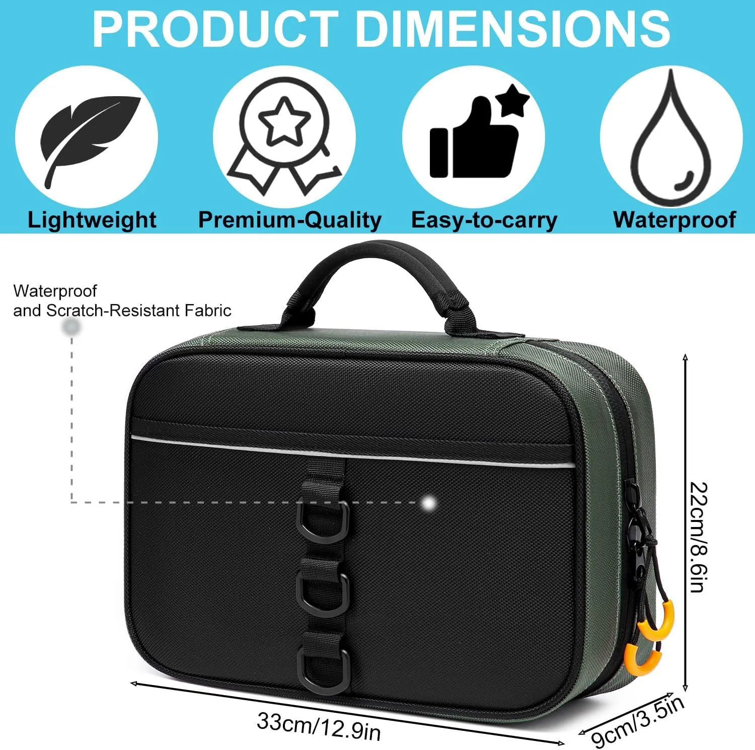 Fishing Tackle Bag soft Bait Binder Utility Bait Bass Lure Storage Bag with 4 Single Pocket Sleeves and 2 Double Pocket Sleeves Fishing Tackle Box