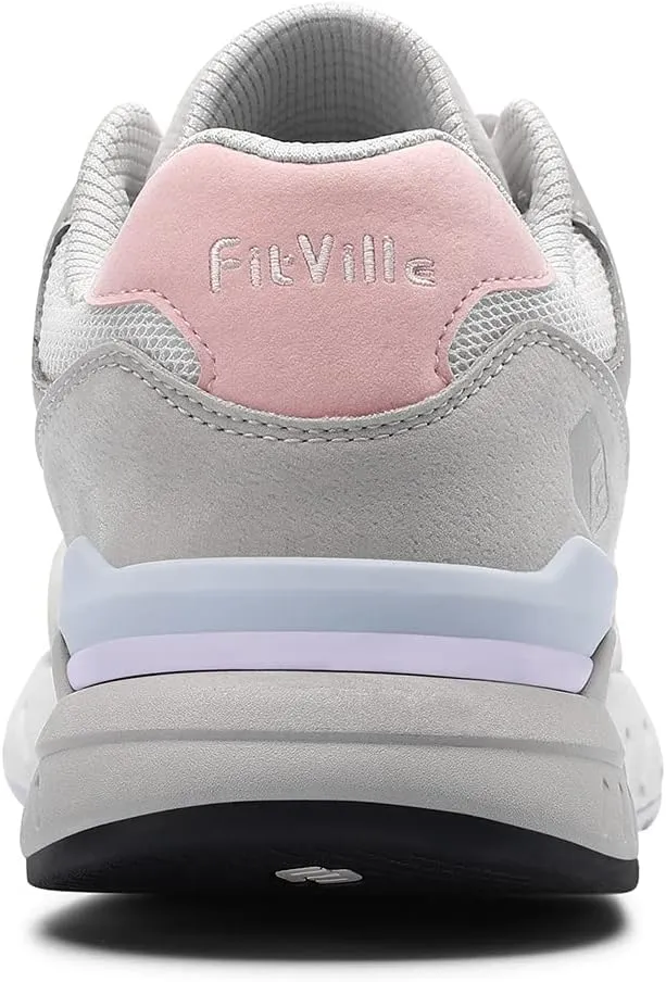 FitVille Women's Extra Wide Walking Shoes Wide Width Sneakers for Flat Foot Plantar Fasciitis Heel Pain Relief - Rebound Core