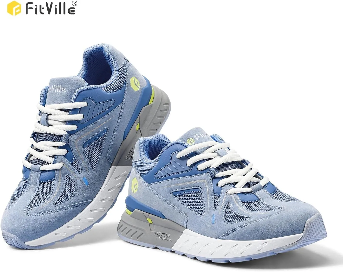 FitVille Women's Extra Wide Walking Shoes Wide Width Sneakers for Flat Foot Plantar Fasciitis Heel Pain Relief - Rebound Core