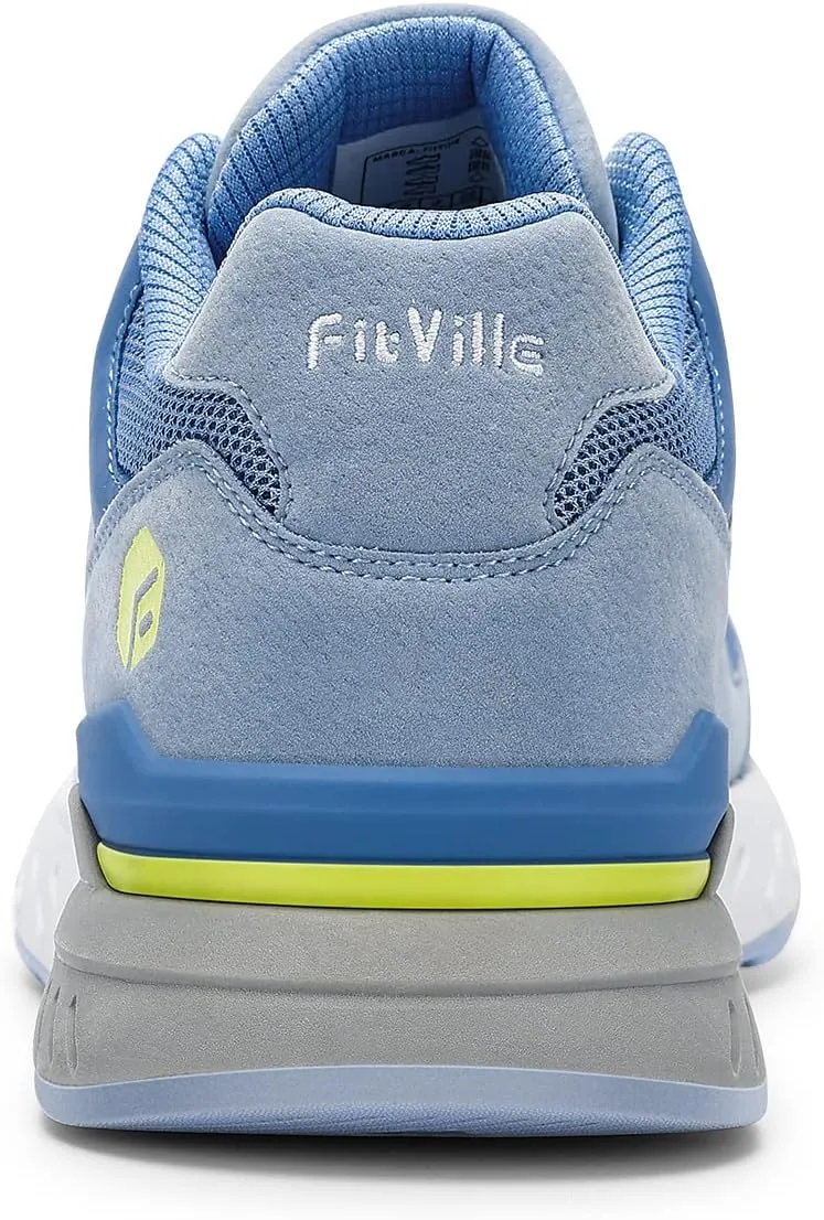 FitVille Women's Extra Wide Walking Shoes Wide Width Sneakers for Flat Foot Plantar Fasciitis Heel Pain Relief - Rebound Core