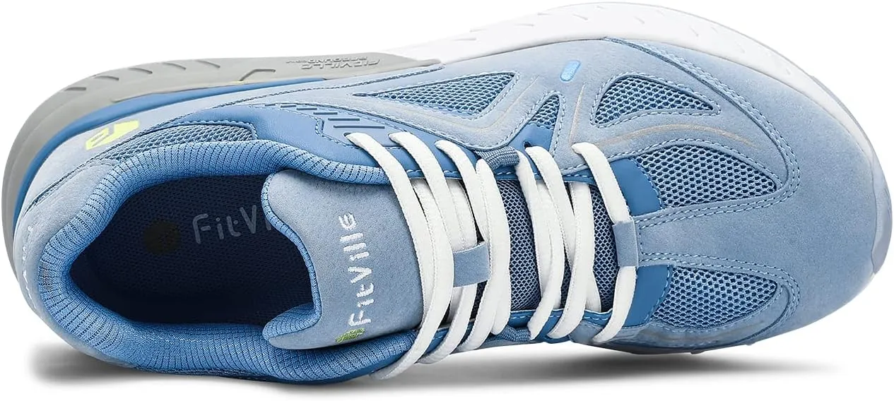 FitVille Women's Extra Wide Walking Shoes Wide Width Sneakers for Flat Foot Plantar Fasciitis Heel Pain Relief - Rebound Core