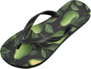 Flip Flop Sandal for Men Women Avocado Pattern Summer Thong Sandal Beach Water Shoes,XS