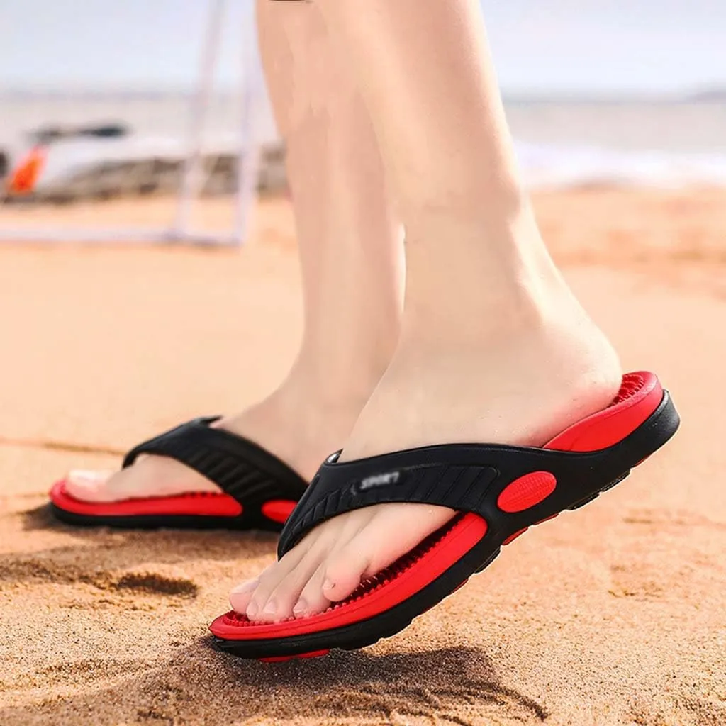 Flip-flops Massage Slippers,Men & Women Acupressure Massage Sandals,Relief Plantar Fasciitis Heel Arch Arthritis Pain,Summer Breathable Beach Shoes