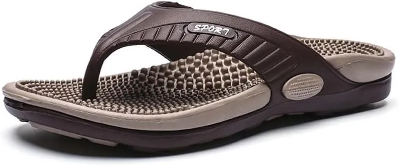 Flip-flops Massage Slippers,Men & Women Acupressure Massage Sandals,Relief Plantar Fasciitis Heel Arch Arthritis Pain,Summer Breathable Beach Shoes