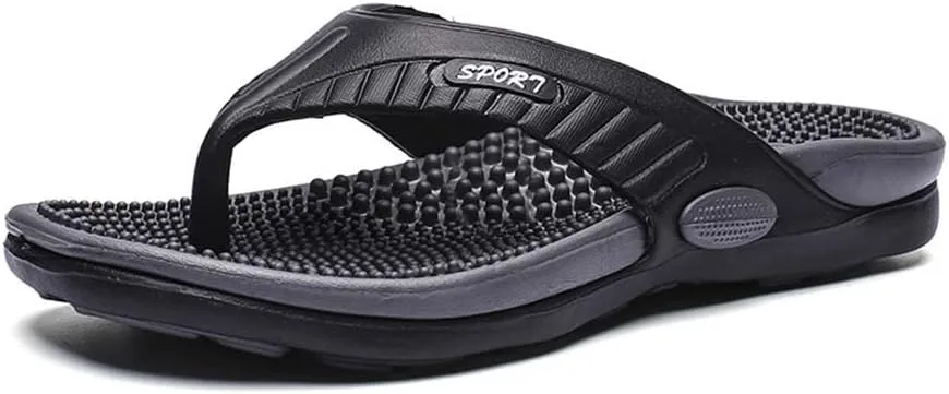 Flip-flops Massage Slippers,Men & Women Acupressure Massage Sandals,Relief Plantar Fasciitis Heel Arch Arthritis Pain,Summer Breathable Beach Shoes