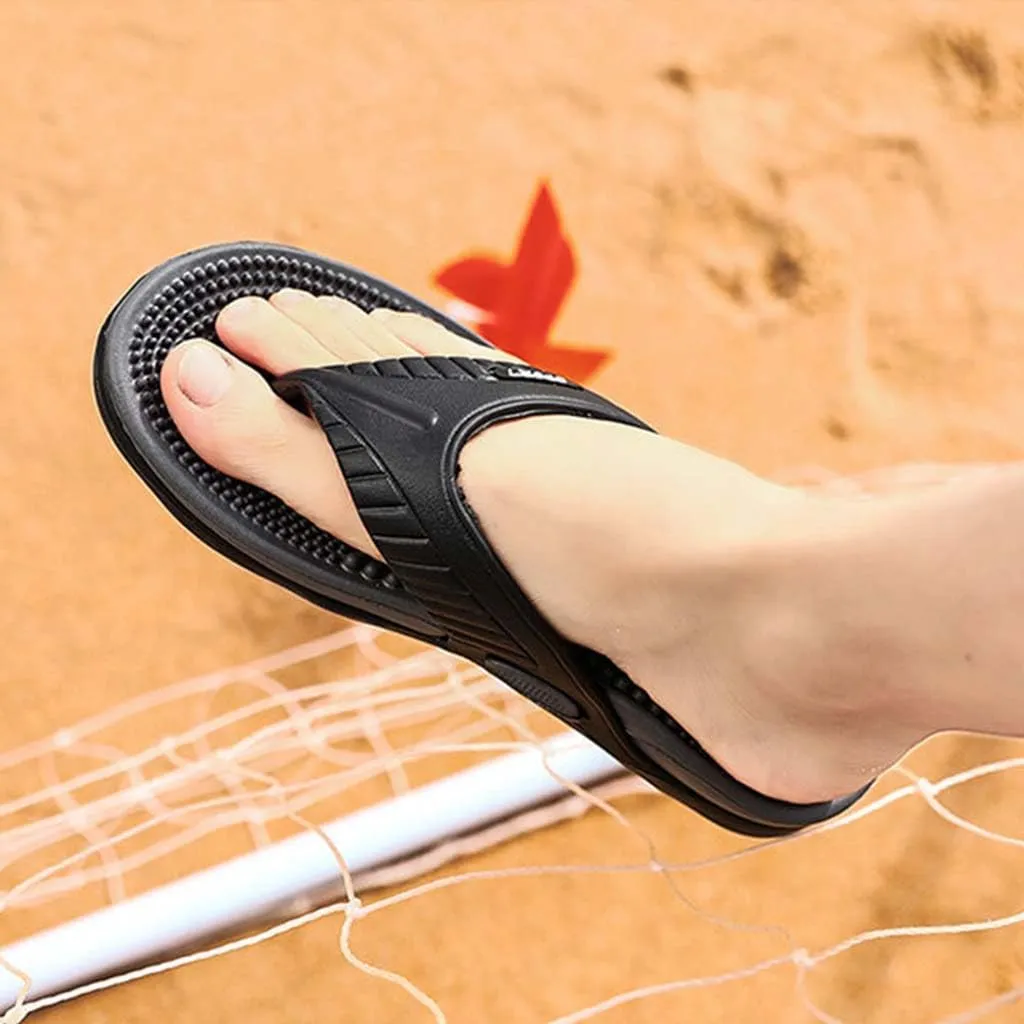 Flip-flops Massage Slippers,Men & Women Acupressure Massage Sandals,Relief Plantar Fasciitis Heel Arch Arthritis Pain,Summer Breathable Beach Shoes