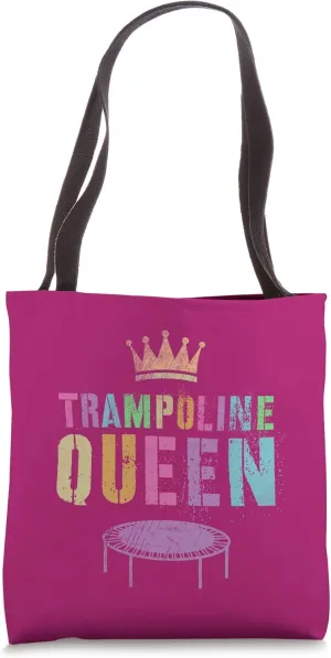 Flippin' Awesome TRAMPOLINE QUEEN Gymnastics Team Gymnast Tote Bag