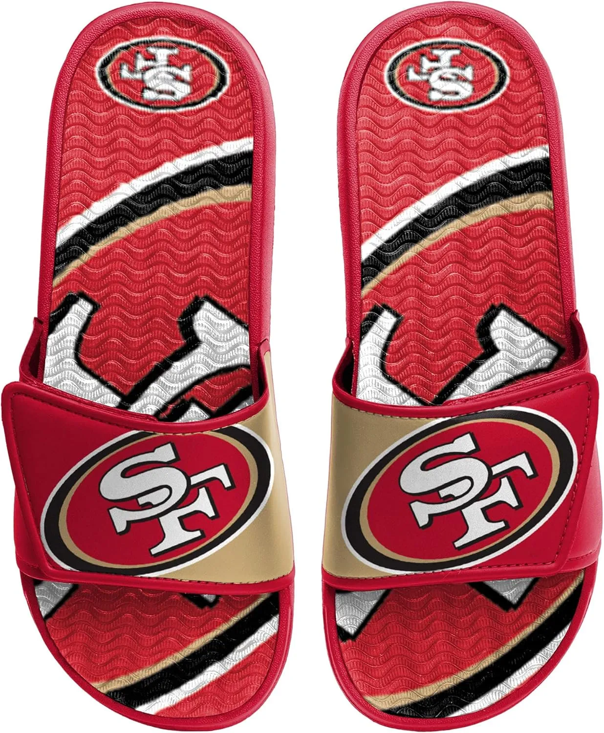 FOCO Men's NFL Team Logo Sport Shower Foam Slide Flip Flop Sandals