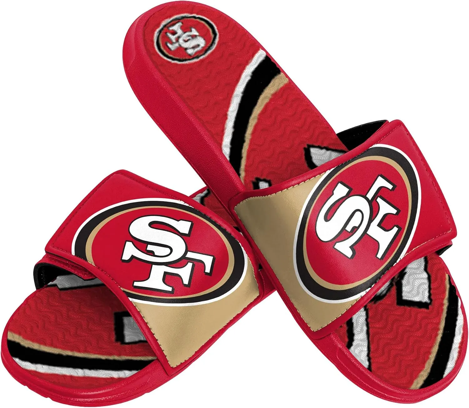 FOCO Men's NFL Team Logo Sport Shower Foam Slide Flip Flop Sandals