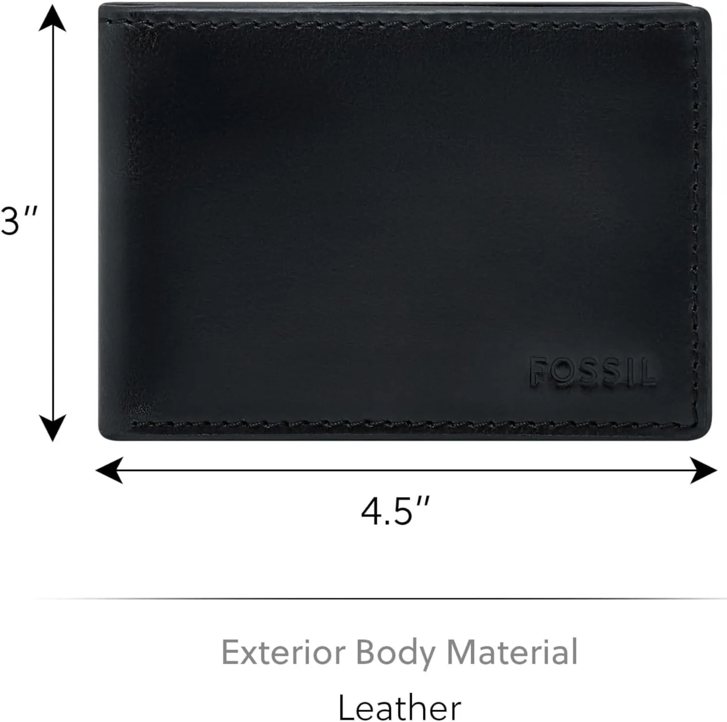 Fossil Men's Anderson Leather Slim Minimalist Bifold Front Pocket Wallet