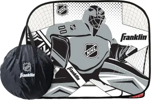Franklin Sports Kids Portable Street Hockey Goal   Shooter Tutor Set - Pop Up Folding Net with Goalie Target Included - 2-in-1 Goal Set