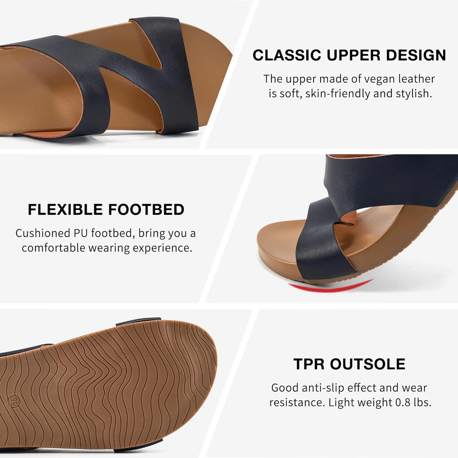 FUDYNMALC Women Orthopedic Slides Sandals: Comfortable Arch Support Shoes Summer Dressy Flat Slip On Walking Slippers