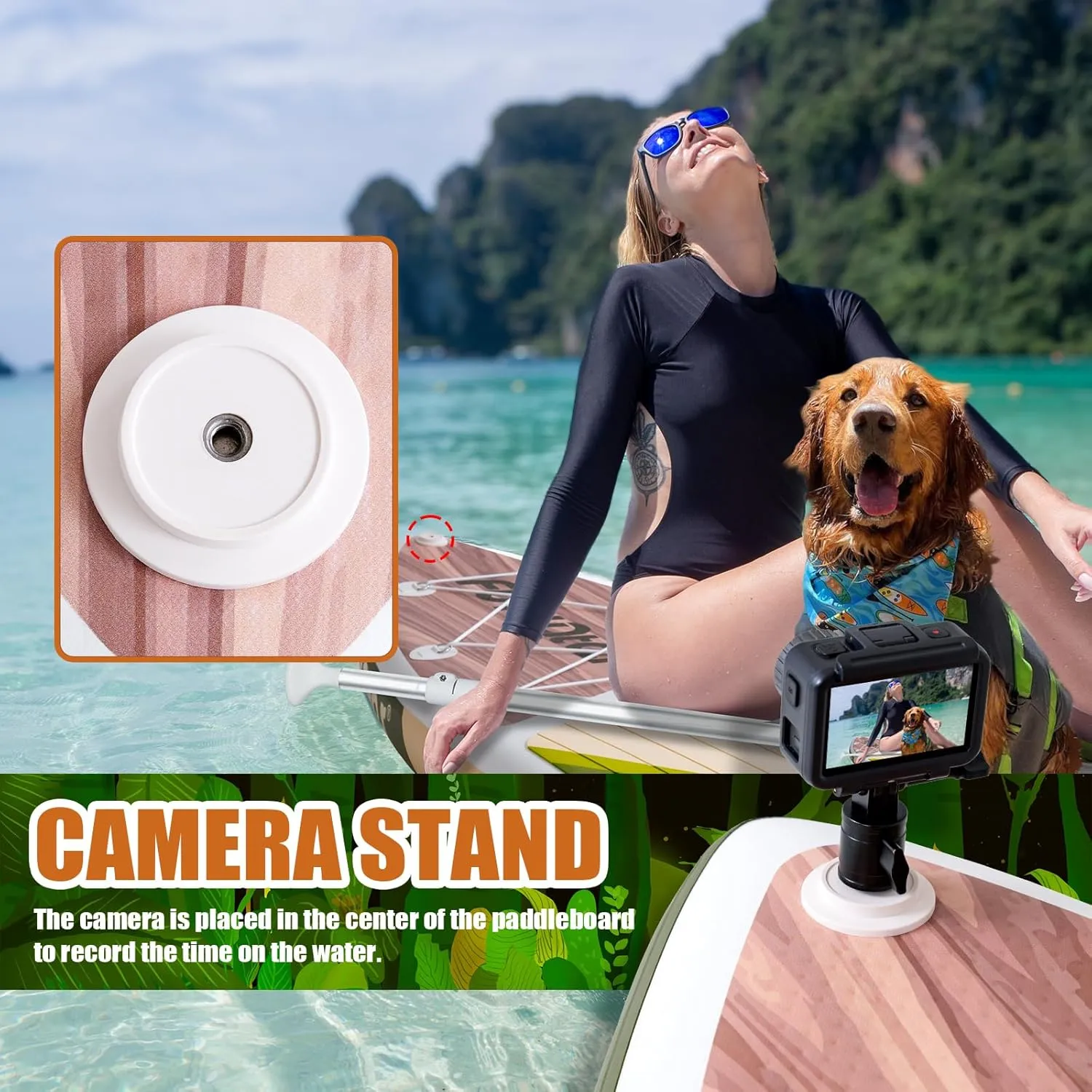 FunWater Inflatable Stand Up Paddle Board with Premium SUP Paddleboard Accessories, Wide Stable Anti-Slip EVA Deck, 11'/10'6" Paddle Boards for Adults & Youth of All Skill Levels