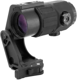G45 5X Magnifier with 2.26 FTC Mount Combo，Quick Release and Flip-to-Center (FTC) Mechanism，CNC 7065 Alumnium，Black/FDE/TAC (Black)