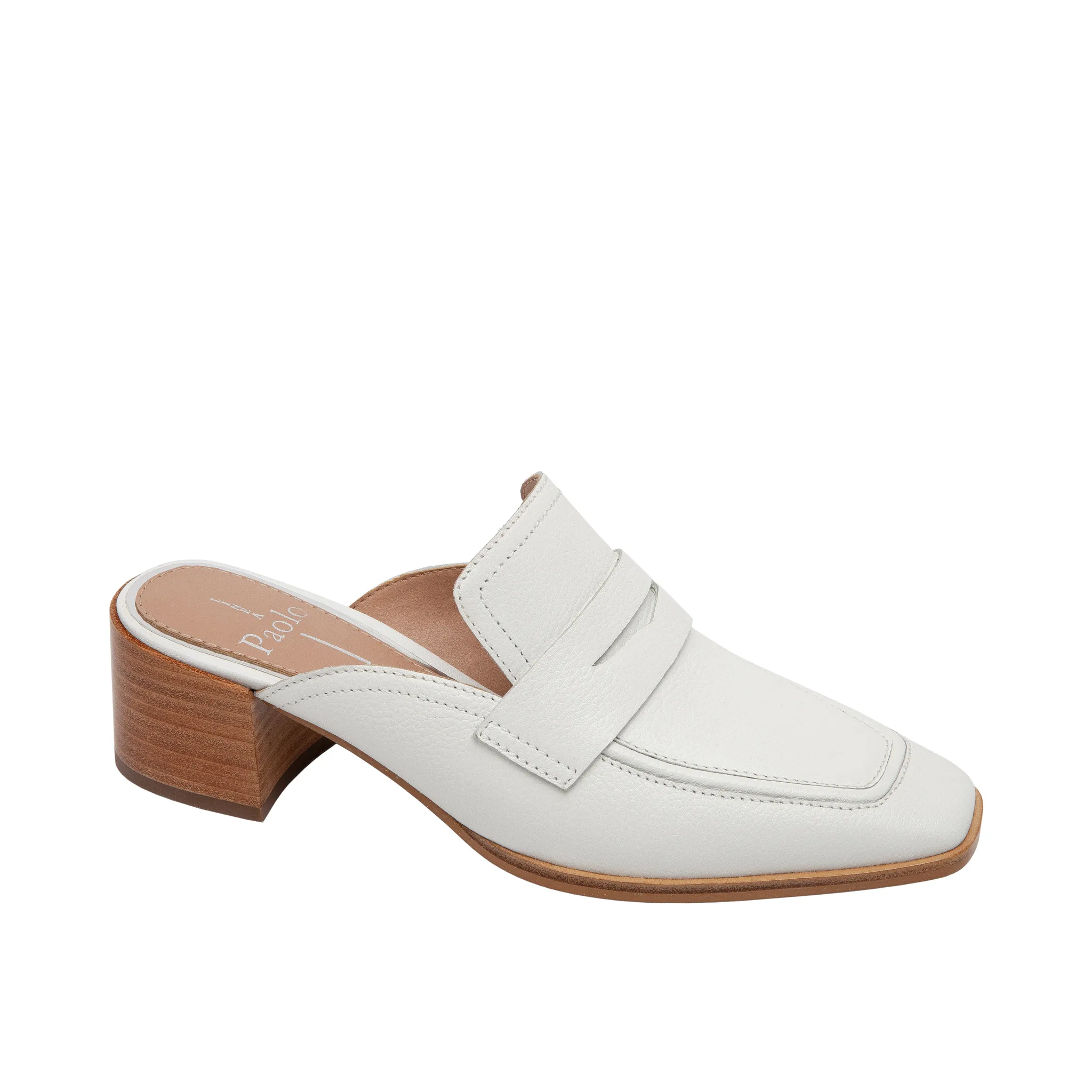 GALIA | Block Heel Penny Loafer Mules