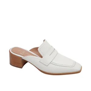 GALIA | Block Heel Penny Loafer Mules